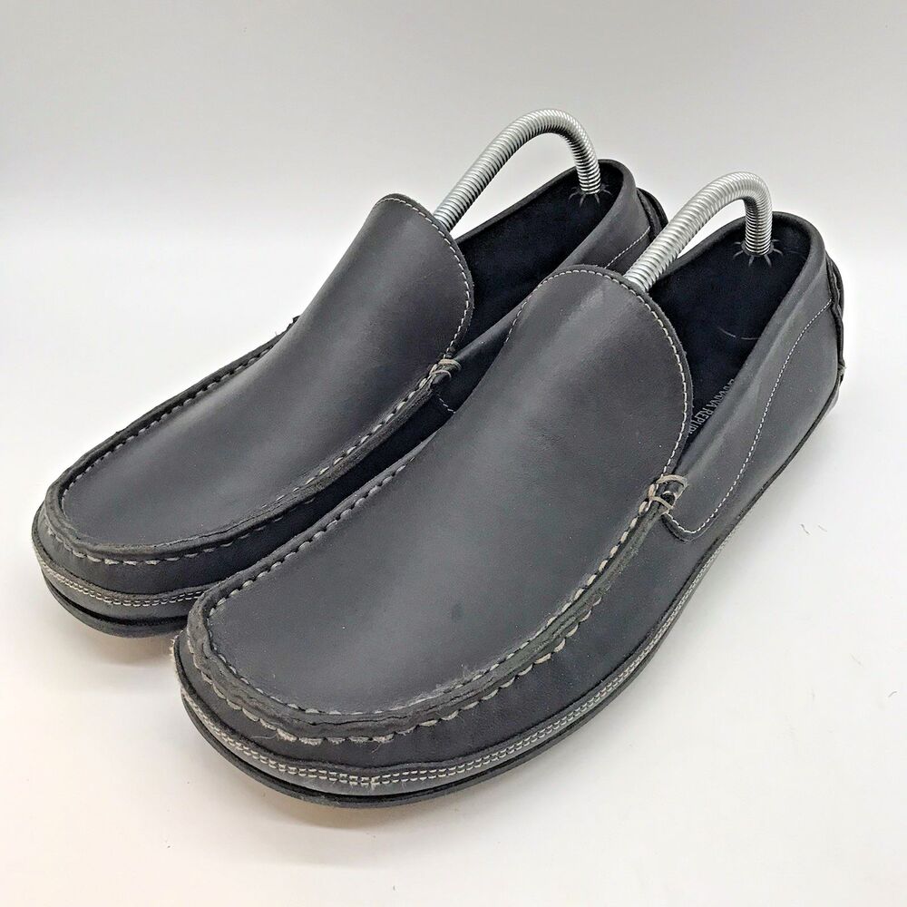 Banana Republic Black Leather Driving Loafers Men's 10.5D Casual Classic Shoes